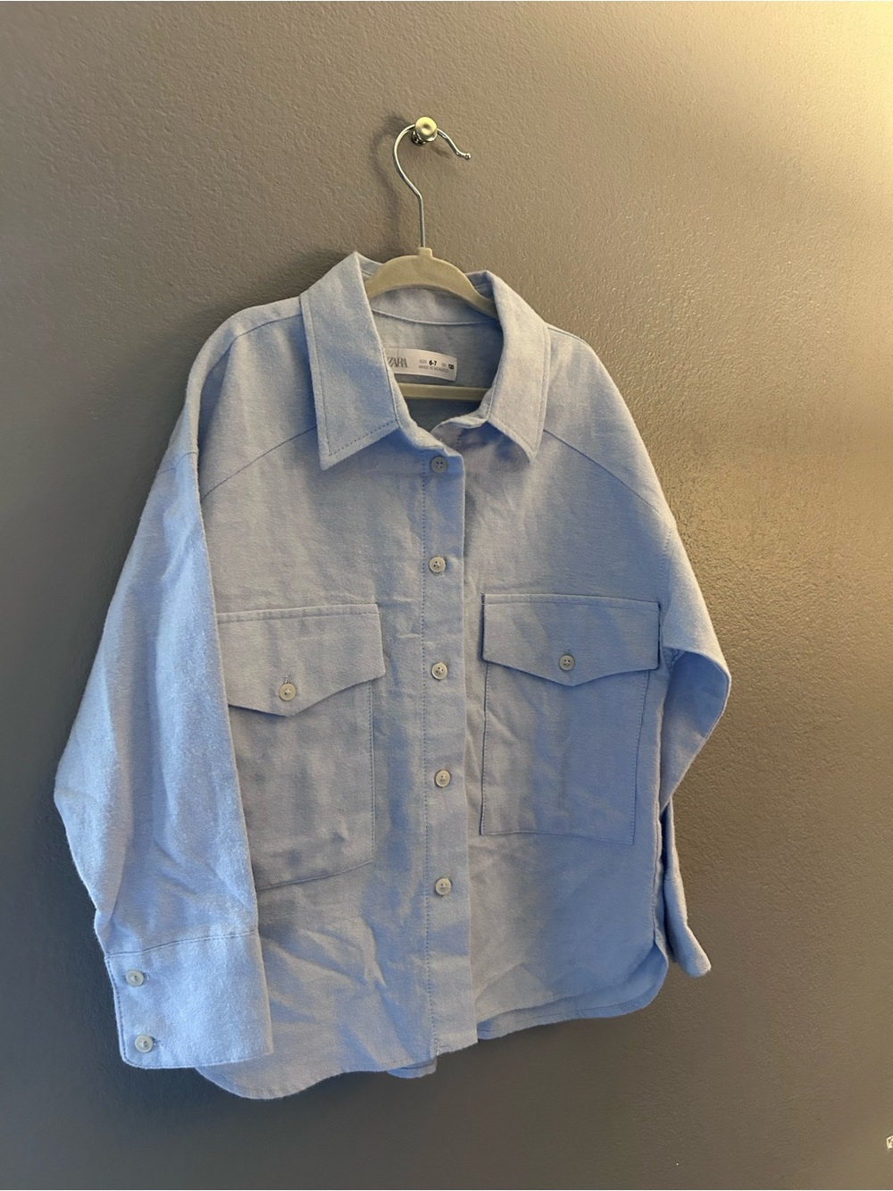ZARA Light Blue Button-Up